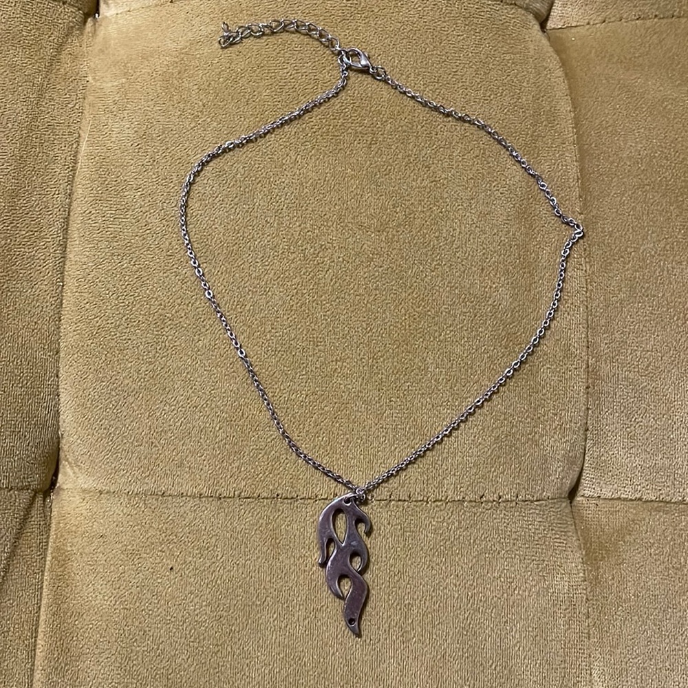 Sterling Silver Flame Necklace🔥